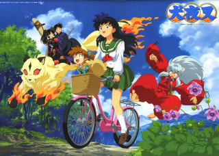Girl bike anime characters fire 2 - a girl riding free wallpaper