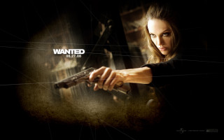 Woman holding gun wanted sign - serial free wallpaper