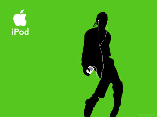 Man black jacket headphones green - art green free wallpaper