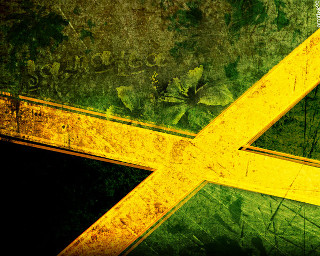 Yellow cross green black grunge - grungy free wallpaper