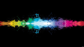 Colorful explosion black background white - triadic free wallpaper for desktop