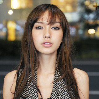 Woman longhair blackwhitedress cityscape portrait - chizuko yoshida free wallpaper