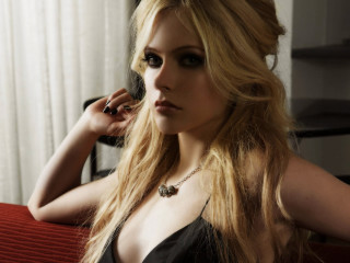 Woman blonde hair black dress 3 - a polaroid photo free wallpaper for desktop