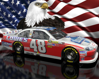 Car eagle flag reflection american - a flag in the background free wallpaper