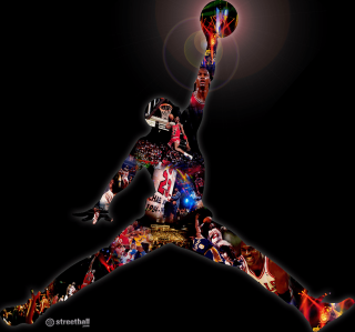 Jumping basketball person wall pictures - visual art free wallpaper