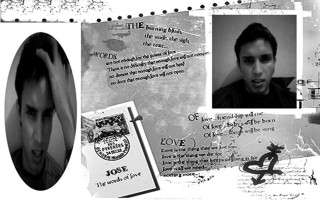 Collage man middle person center - neoromanticism free wallpaper
