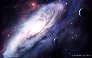 Bright star galaxy aurora moon - galaxy free wallpaper