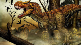 Dinosaur large mouth bats flying - a dinosaur free wallpaper