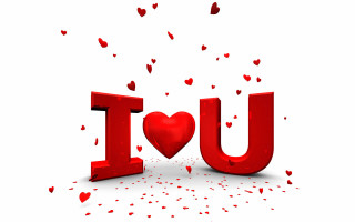 Red love letter heart scattered 2 - red heart free wallpaper