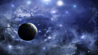 Space scene planet stars background - a planet free wallpaper