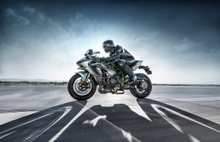 Man motorcycle road cloudy sky - cloudy free wallpaper