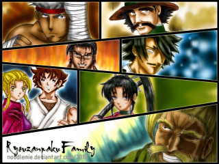 Anime characters expressions faces emotions 2 - a sery of anime characters free wallpaper
