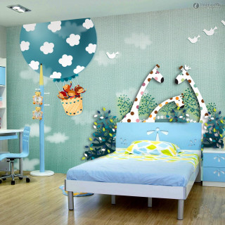 Bedroom with bed interior cozy 2 - desk free wallpaper