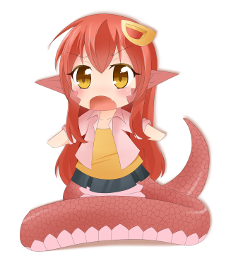 Cartoon girl sitting snake pink - cobra free wallpaper