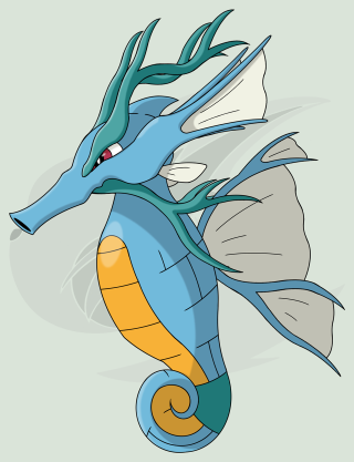 Blue yellow dragon long tail - green background free wallpaper
