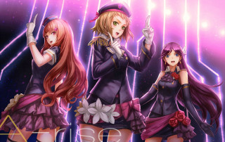 Anime girls long hair purple 14 - the other pointing free wallpaper