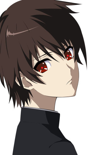 Eizan kikukawa red eyes black - anime visual free wallpaper