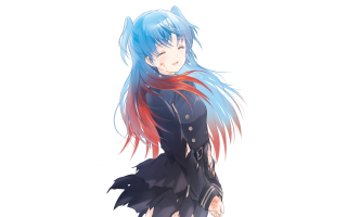 Blue red hair blood injury - tail free wallpaper