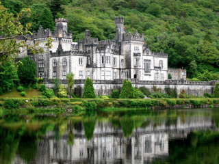 Castle lake forest trees scenery - david ramsay hay free wallpaper