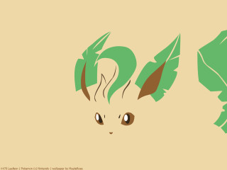 Cat green leaf brown tail - a green leaf free wallpaper