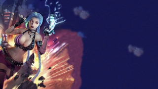 Woman gun video game city - league of legends concept art free wallpaper