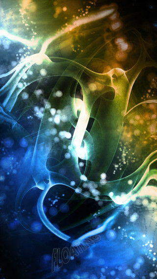 Hand holding cellphone colorful bubbles - alberto seveso free wallpaper