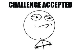 Rage face challenge accepted image - generative free wallpaper