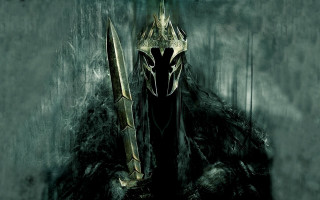 Man black suit sword helmet 2 - his hand and a helmet free wallpaper