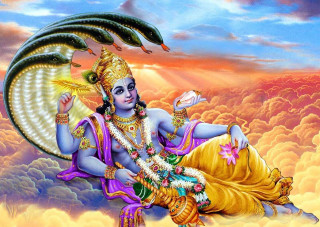 God sitting cloud snake hand - a painting of a god free wallpaper