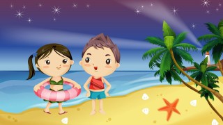 Beach girls starfish lifepreserver summer - the other hand free wallpaper