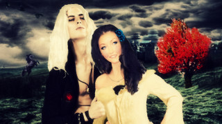 Women costumes field tree sky - costume free wallpaper