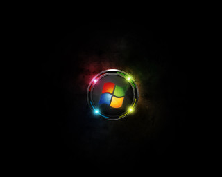 Dark background colorful logo white - a colorful logo free wallpaper