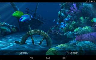 Underwater shipwheel fish bobross aquarium - underwater free wallpaper