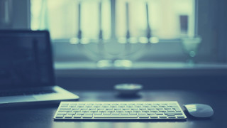 Keyboard wooden desk laptop mouse - a wooden desk next free wallpaper
