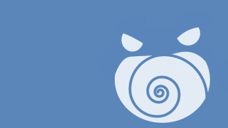 Blue background white spiral design - corneille free wallpaper
