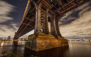 Bridge water sky clouds city 5 - free architecture wallpaper