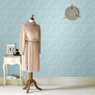 Dress mannequin blue wall clock - the wall free wallpaper