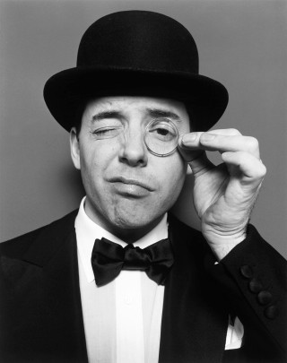 Man suit bowtie glasses surprised - look free wallpaper
