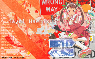 Girl sitting sign wrong way - a red sign free wallpaper
