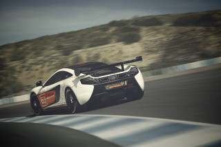 White sports car race track 11 - dennis flanders free wallpaper