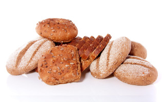 Bread pastries pile white background - a white background behind free wallpaper