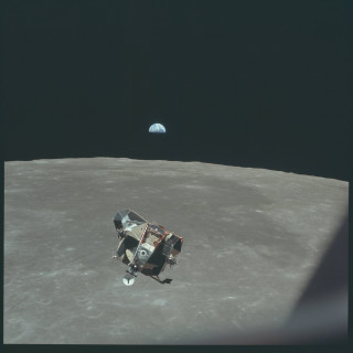 Moon station satellite distant space - small free wallpaper