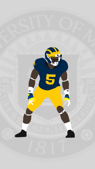 Football player uniform number five - vector art free wallpaper
