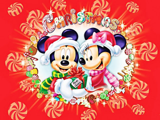 Mickey minnie christmas candy canes - naive free wallpaper