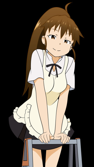 Girl sitting stool legs crossed - a girl free wallpaper