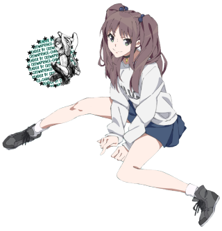 Girl sitting ground crossed legs - computer art free wallpaper
