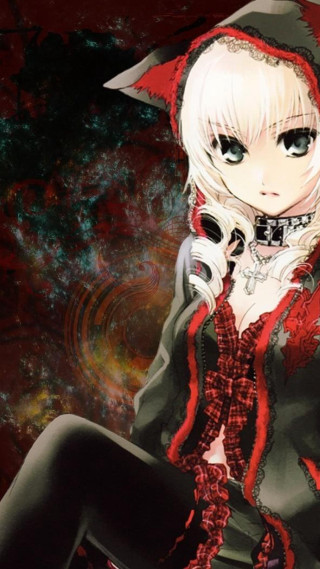 Anime girl red hat black - a red hat free wallpaper