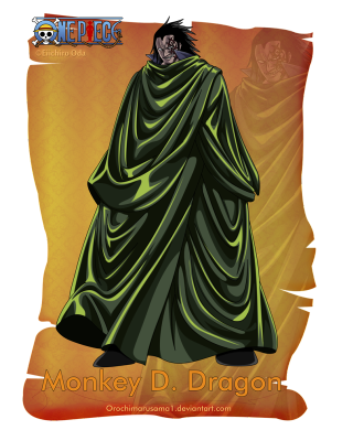 Cartoon man green cloak demon - his back and a demon free wallpaper