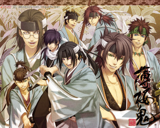 Oriental costumes group swords people - sword and swords free wallpaper
