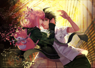 Anime couple hugging digital painting - adam manyoki free wallpaper